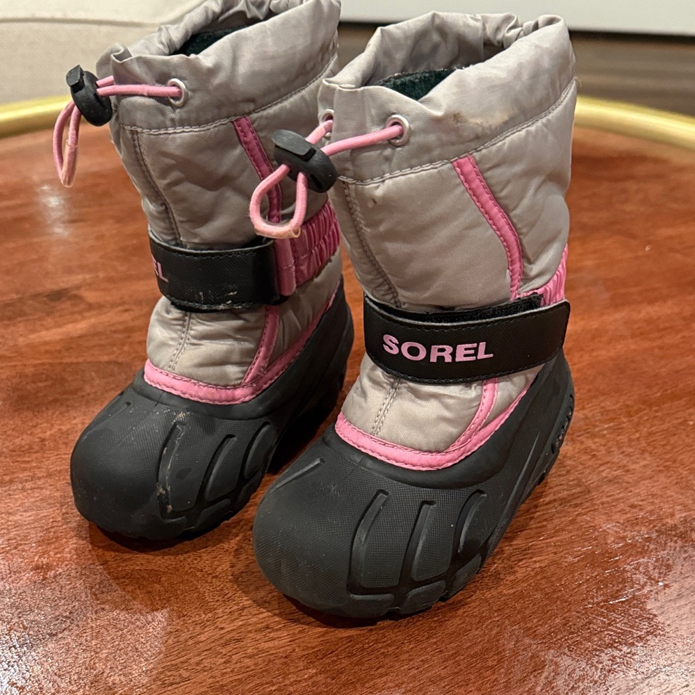 Sorel Children's Gray and Pink Winter Boots